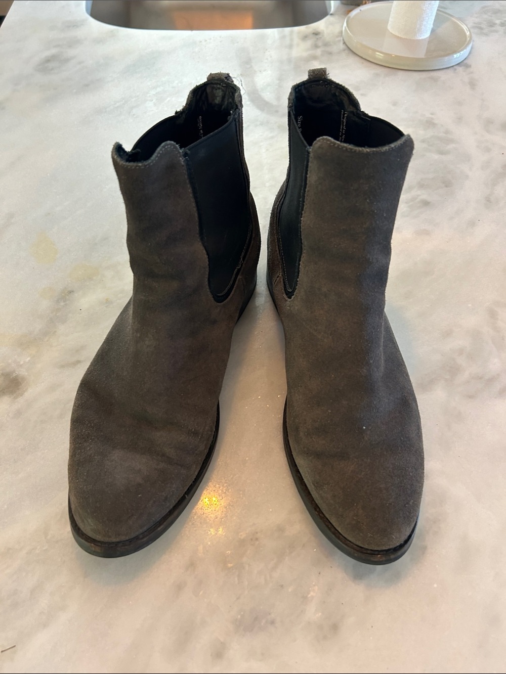 Thursday Boot Company Women's Gray Suede Chelsea Ankle Boots